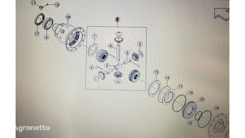 Claas 00 1156 104 0 diferencial para Claas  Axion 870-810 stage 4 tractor de ruedas
