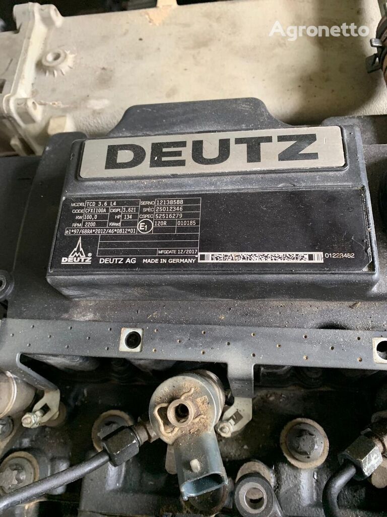 Deutz TCD 3.6 L4 motor para tractor de ruedas