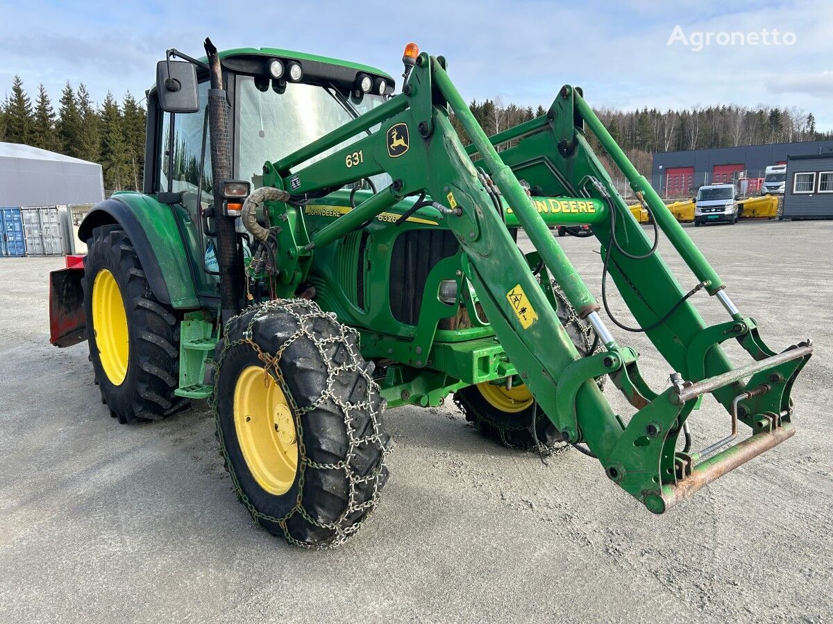 John Deere 6320 traktor med laster og fres tractor de ruedas